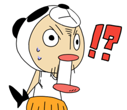 old man of the costume  panda sticker #11029788