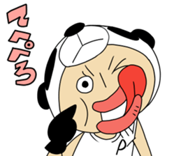 old man of the costume  panda sticker #11029789