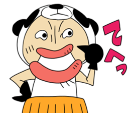 old man of the costume  panda sticker #11029790