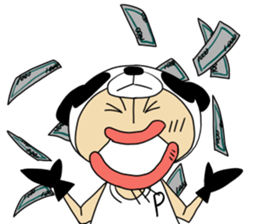 old man of the costume  panda sticker #11029794