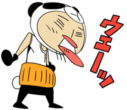 old man of the costume  panda sticker #11029795