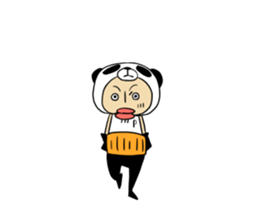 old man of the costume  panda sticker #11029797