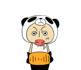 old man of the costume  panda sticker #11029798