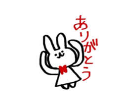 rabbitandribbon sticker #11030280