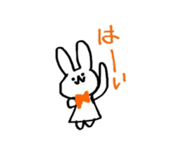 rabbitandribbon sticker #11030282
