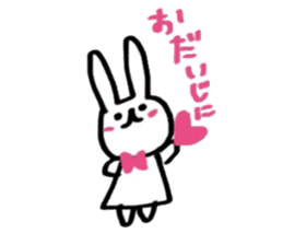 rabbitandribbon sticker #11030298