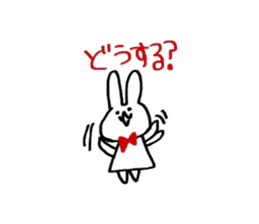 rabbitandribbon sticker #11030318