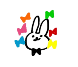 rabbitandribbon sticker #11030319