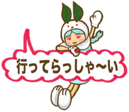 snow rabbit of a working housewife sticker #11031043