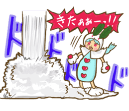 snow rabbit of a working housewife sticker #11031048