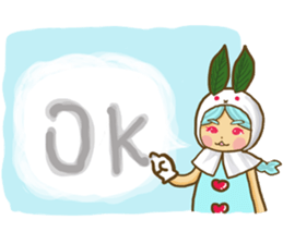 snow rabbit of a working housewife sticker #11031055