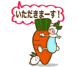 snow rabbit of a working housewife sticker #11031065