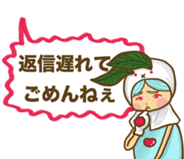 snow rabbit of a working housewife sticker #11031070