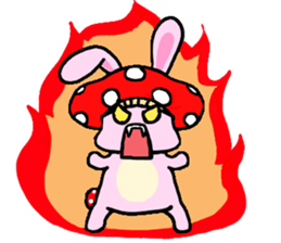 mushroom rabbit sticker #11031484