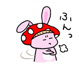 mushroom rabbit sticker #11031485