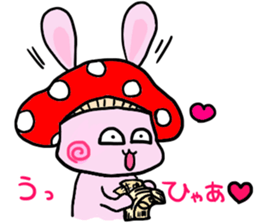 mushroom rabbit sticker #11031487