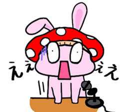 mushroom rabbit sticker #11031488