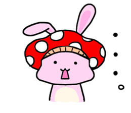 mushroom rabbit sticker #11031489