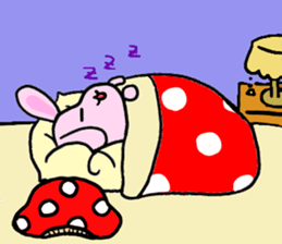 mushroom rabbit sticker #11031495