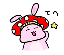 mushroom rabbit sticker #11031504