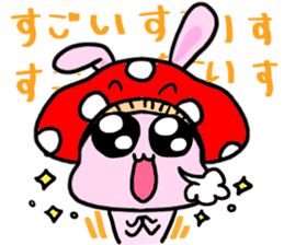 mushroom rabbit sticker #11031506