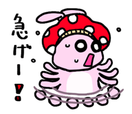 mushroom rabbit sticker #11031509