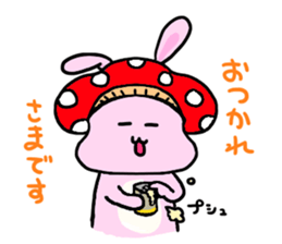 mushroom rabbit sticker #11031516