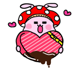 mushroom rabbit sticker #11031519