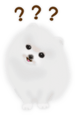 Cute White Pomeranian (English Ver.) sticker #11032688
