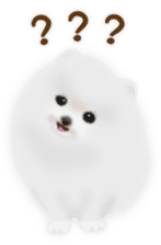 Cute White Pomeranian (English Ver.) sticker #11032688