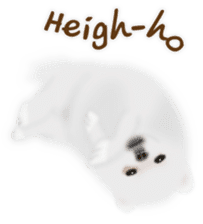Cute White Pomeranian (English Ver.) sticker #11032693