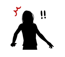silhouette girls sticker #11033682