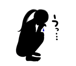 silhouette girls sticker #11033692