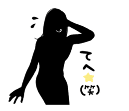 silhouette girls sticker #11033694