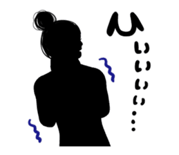 silhouette girls sticker #11033701
