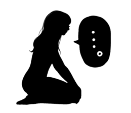 silhouette girls sticker #11033708