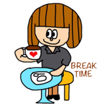 Junko and cat. sticker #11033734