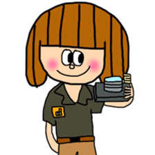 Junko and cat. sticker #11033751