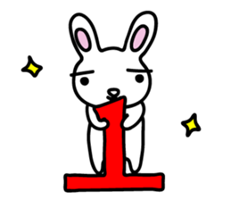 I am a rabbit somehow sticker #11035033