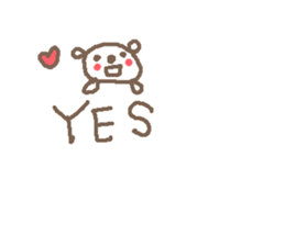 Cute bear text stickers! sticker #11035393