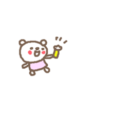 Cute bear text stickers! sticker #11035399