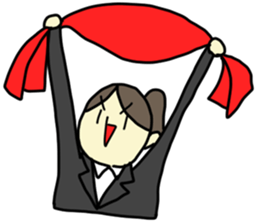 Go, go, let's go! Job-hunting girl! sticker #11036239