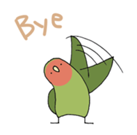 peach-faced lovebird "kozahaji" sticker #11038081