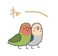peach-faced lovebird "kozahaji" sticker #11038095