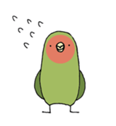peach-faced lovebird "kozahaji" sticker #11038097