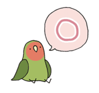 peach-faced lovebird "kozahaji" sticker #11038100