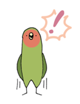 peach-faced lovebird "kozahaji" sticker #11038102