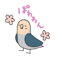 peach-faced lovebird "kozahaji" sticker #11038111