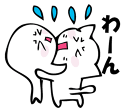 Gentle cat and seal 2. sticker #11039214