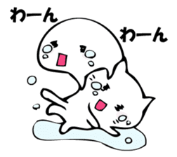 Gentle cat and seal 2. sticker #11039231